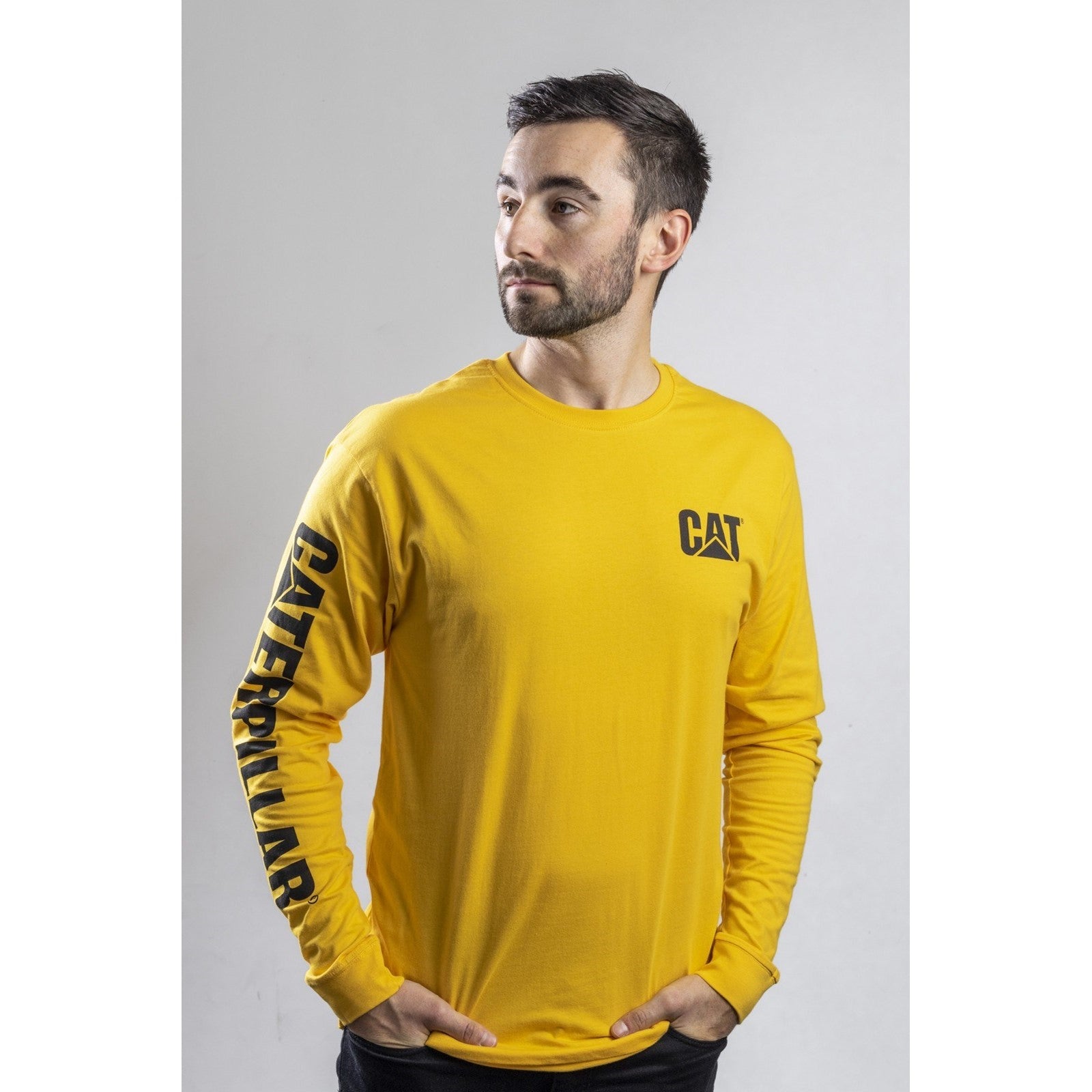 Caterpillar Trademark Banner Long Sleeve T-Shirt