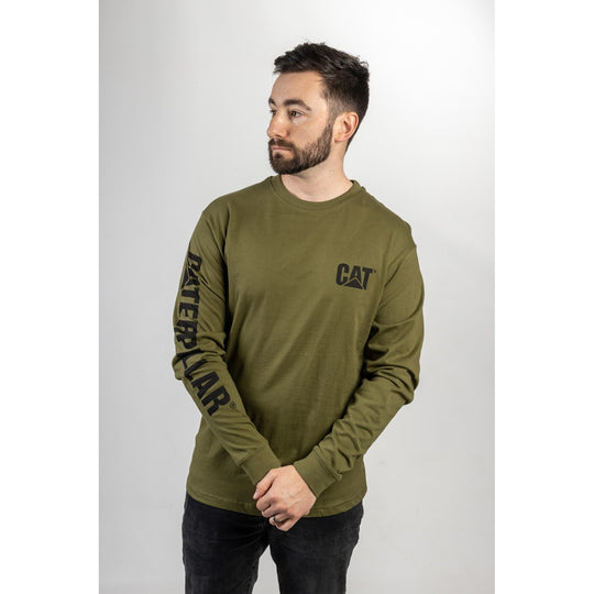 Caterpillar Trademark Banner Long Sleeve T-Shirt
