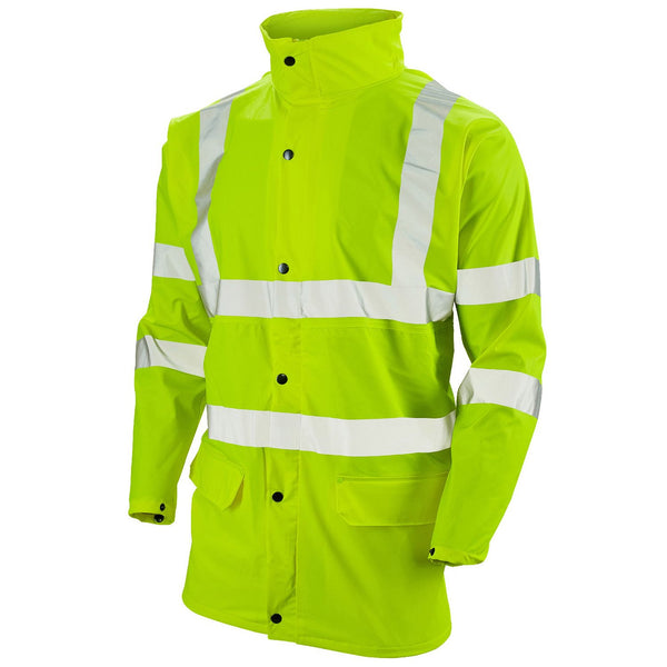 Supertouch Storm-Flex PU waterproof jacket in navy blue.