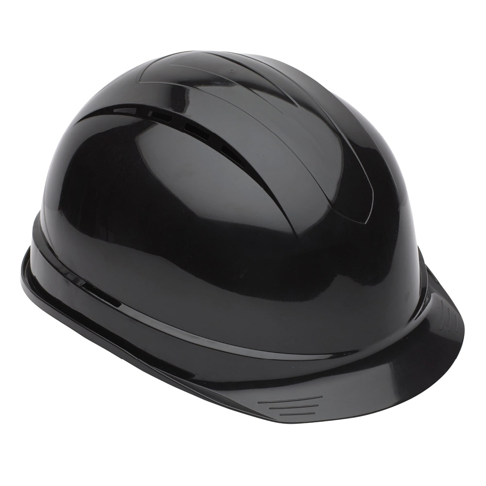 Supertouch safety helmet in Black for fire wardens or site supervisors.