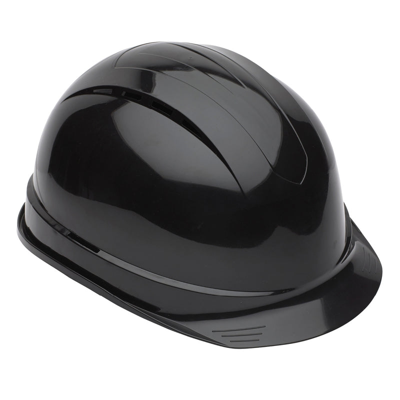 Supertouch safety helmet in Black for fire wardens or site supervisors.