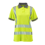 Supertouch Ladies Hi Vis Yellow Savannah Birds Eye Polo - thumbnail 1