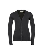 Russell Ladies V-Neck Knitted Cardigan - thumbnail 1