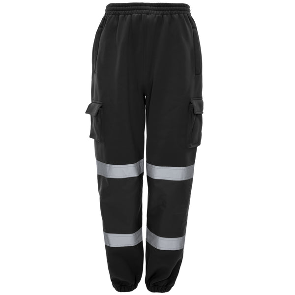 Supertouch Hi Vis Jogging Bottoms in black Colour