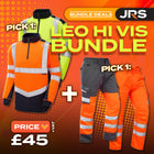 Leo Workwear Hi-Vis Sweatshirt & Trousers Combo Bundle