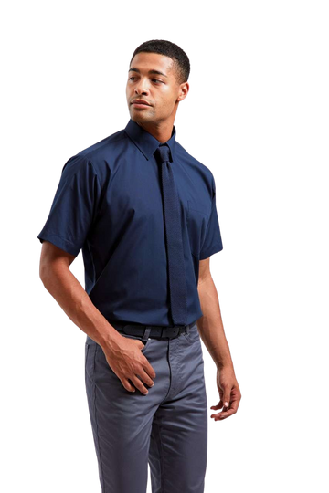 Premier Mens Short Sleeve Poplin Shirt - PR202