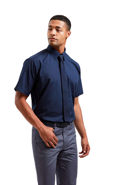 Premier Mens Short Sleeve Poplin Shirt - PR202