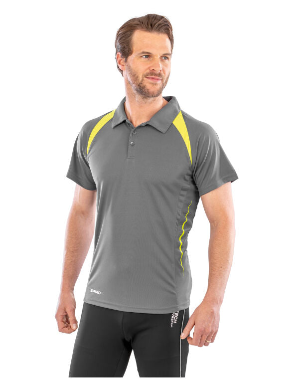 Spiro Men'S Team Spirit Polo Shirt - Black/Red