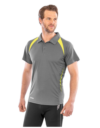 Spiro Men'S Team Spirit Polo Shirt - Black/Red