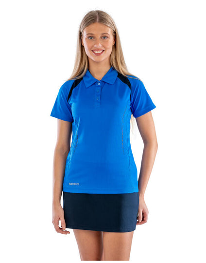 Spiro Ladies'  Team Spirit Polo Shirt - Black/Red