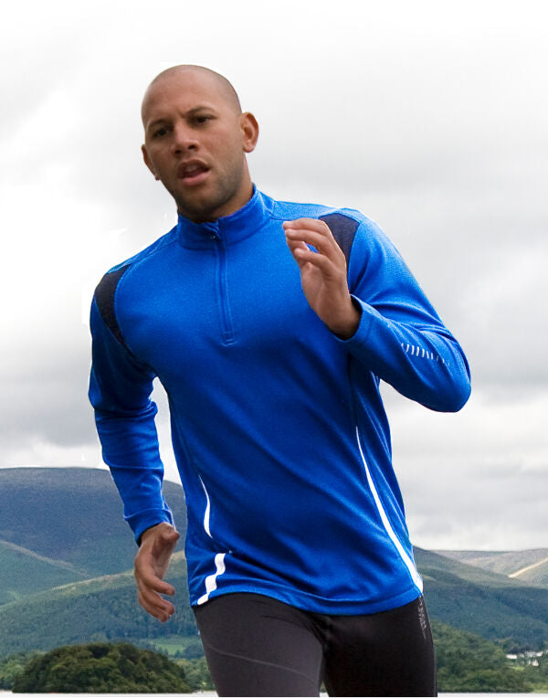 Spiro Unisex Trial Training Top - Black/Grey/White