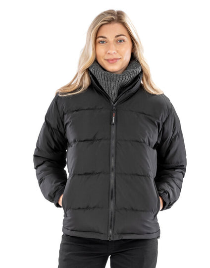 Result Urban Outdoor Wear Ladies' Recycled Holkham Down Feel Jacket - Black