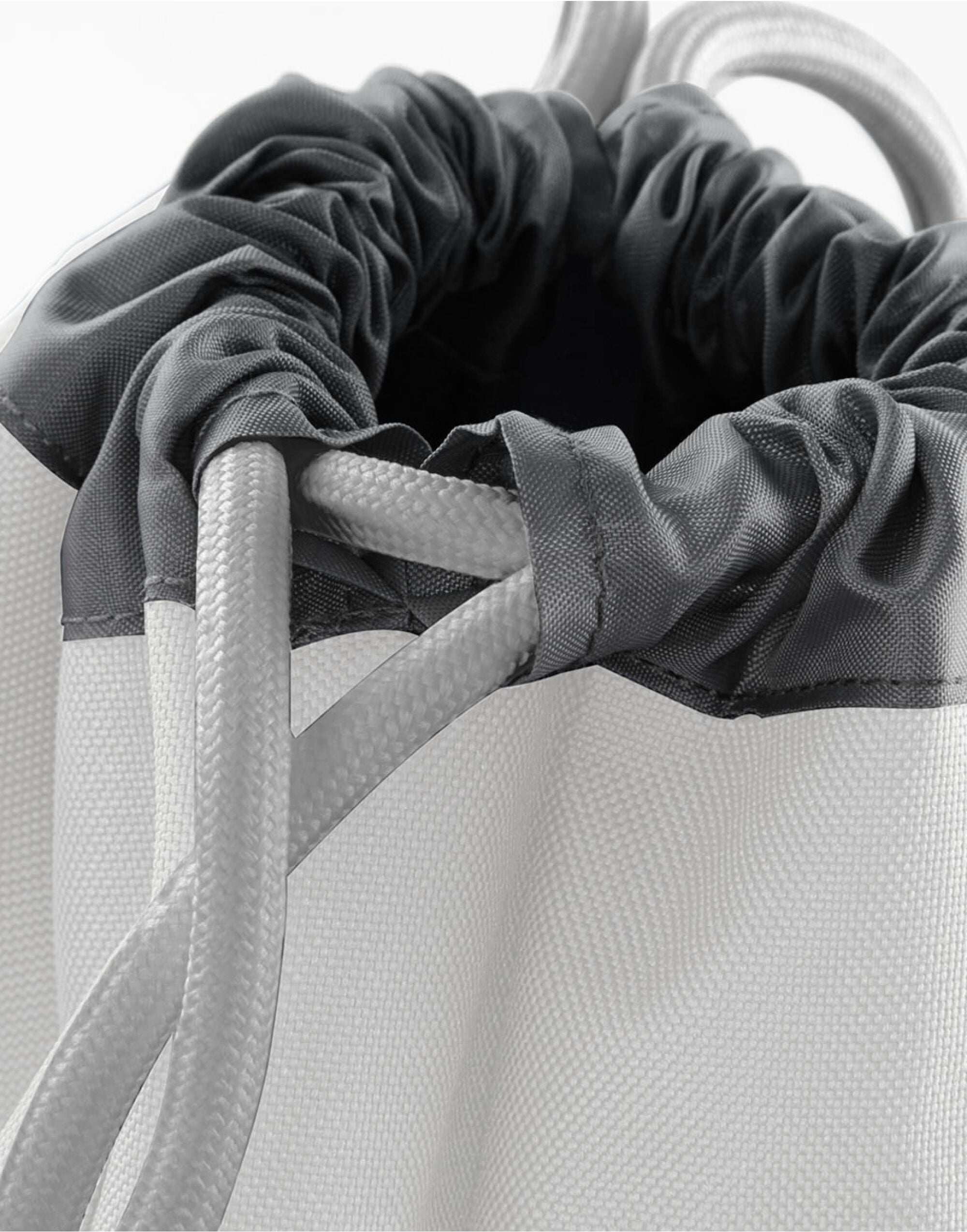 A full view of the heather grey Bagbase Athleisure Gymsac, emphasizing its premium, modern appeal.