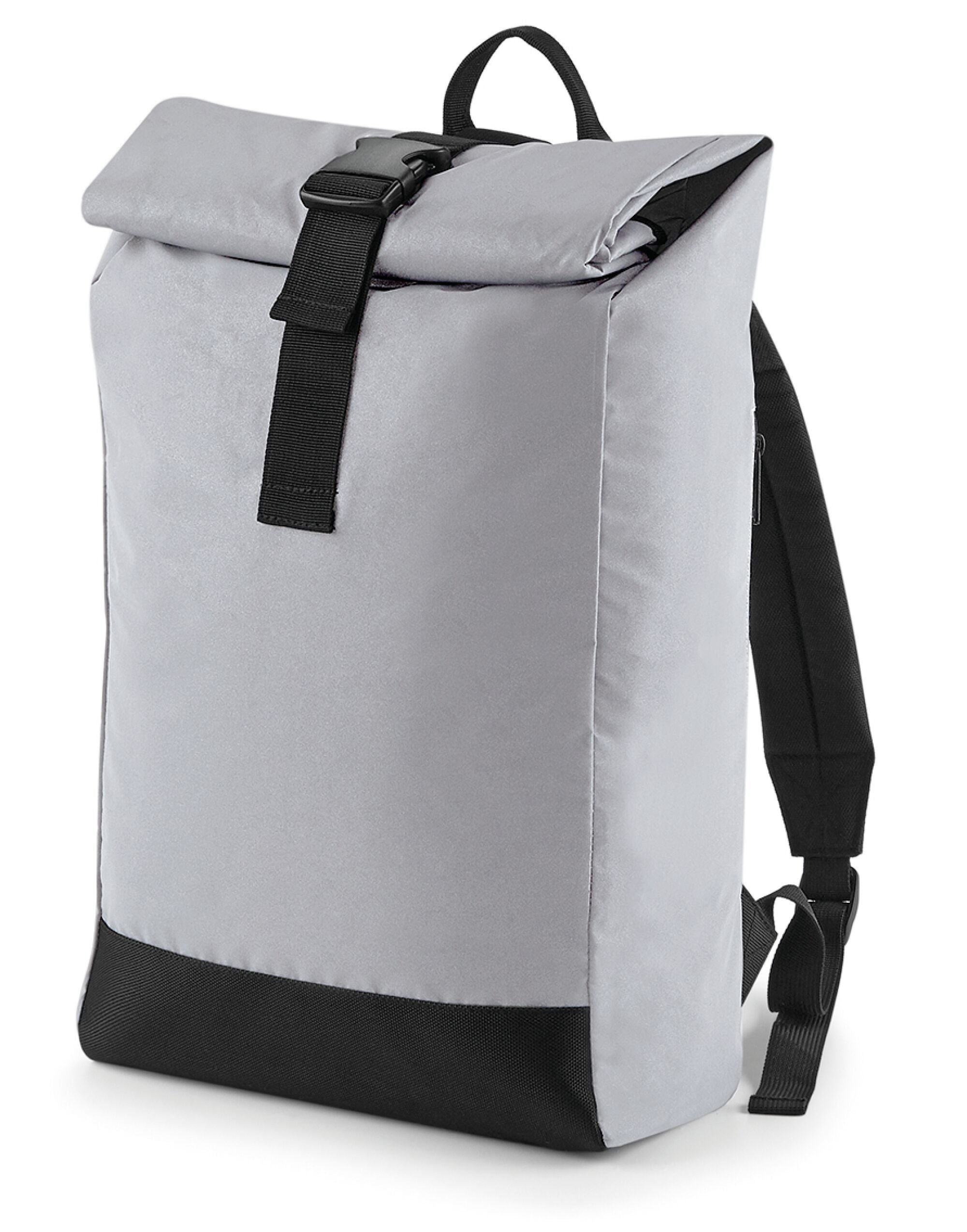 Angled view of the grey Scuba Backpack.