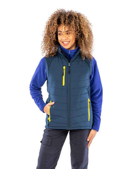 Result Recycled Compass Padded Softshell Gilet - Black/Black