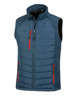 Result Recycled Compass Padded Softshell Gilet - Navy/Red