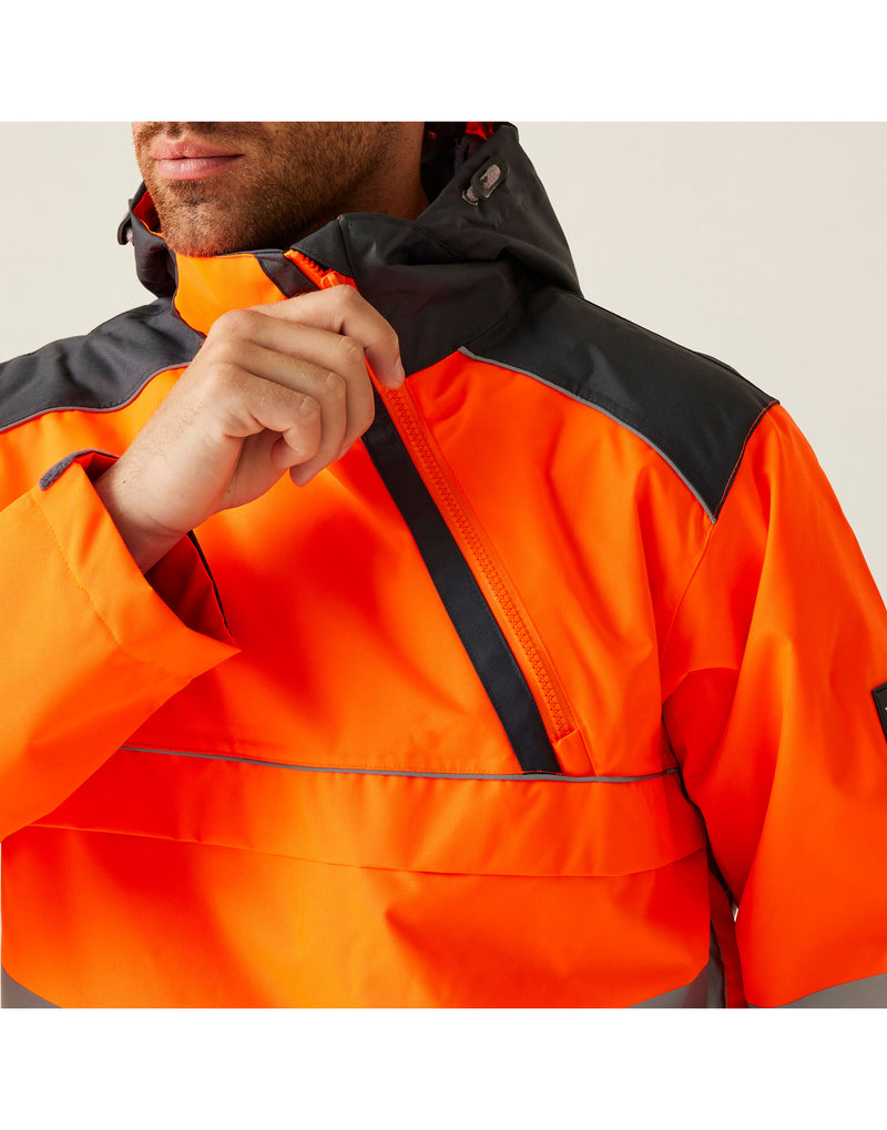 Regatta High Visibility TRA316 Hi-Vis Overhead Bomber - Orange/Grey