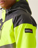 Regatta High Visibility TRA340 Hi-Vis Parka Jacket - Yellow/Grey
