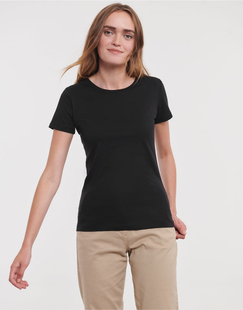 Russell Pure Organic Ladies' T - Black