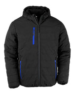 Result Recycled Black Compass Padded Winter Jacket - Black/Royal