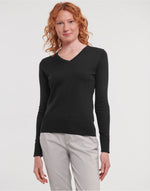 Russell Collection Ladies' V-Neck Knitted Pullover - thumbnail 6