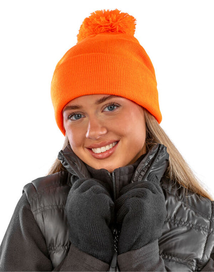 Result Winter Essentials Pom Pom Beanie - Bottle Green