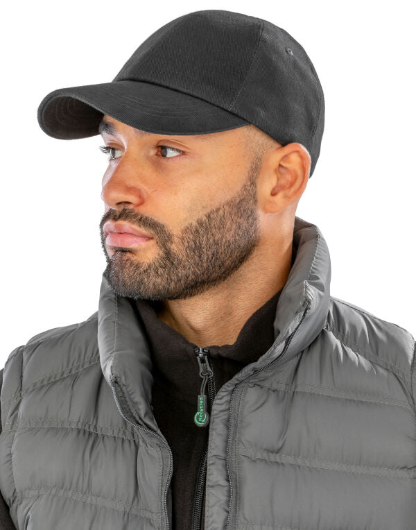 Result Headwear Low Profile Brushed Cotton Cap - Black