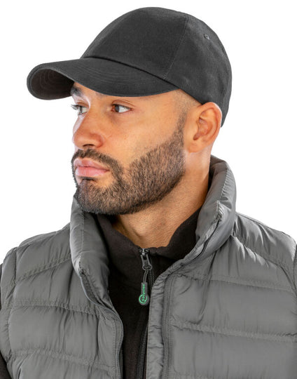 Result Headwear Low Profile Brushed Cotton Cap - Black