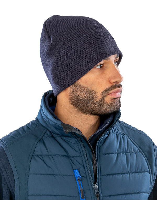Result Winter Essentials Soft Feel Cuffless Beanie - Black
