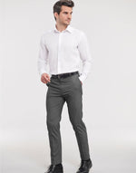 Russell Collection Men'S Long Sleeve Tailored Ultimate Non-Iron Shirt - Bright Sky