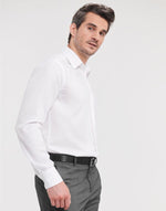 Russell Collection Men'S Long Sleeve Tailored Ultimate Non-Iron Shirt - thumbnail 7