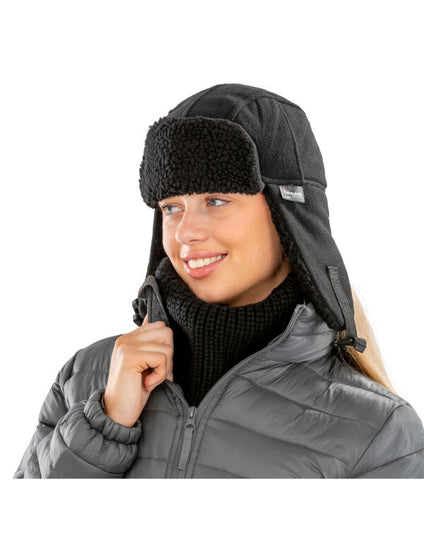 Result Winter Essentials Thinsulate Sherpa Hat - Black
