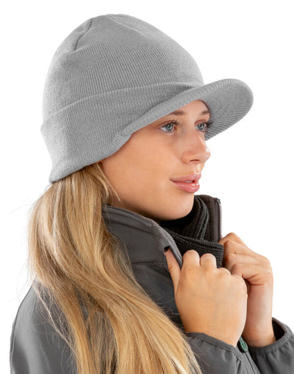 Result Winter Essentials Esco Army Knitted Hat - Black