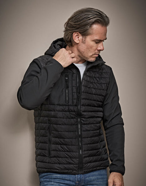 Tee Jays Men's Hooded Crossover Jacket