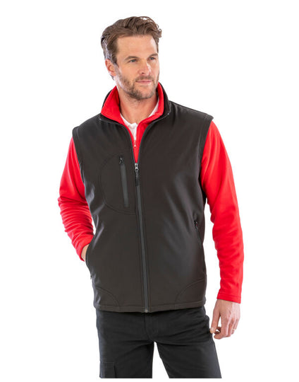 Result Recycled 3 Layer Softshell Bodywarmer - Bottle Green/Black
