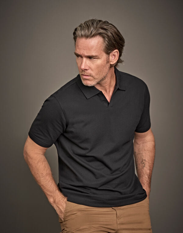 Tee Jays Men&#39;s Luxury Stretch V-Neck Polo