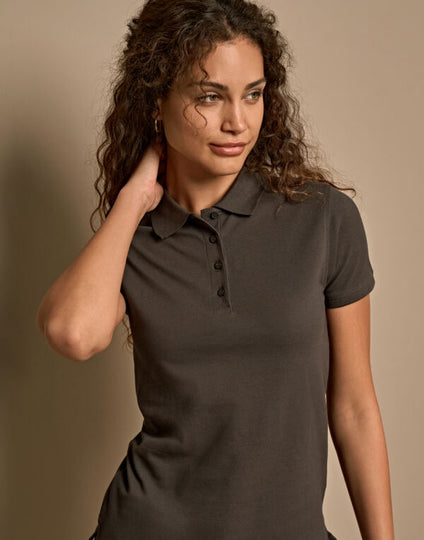 Tee Jays Ladies' Heavy Polo - Black