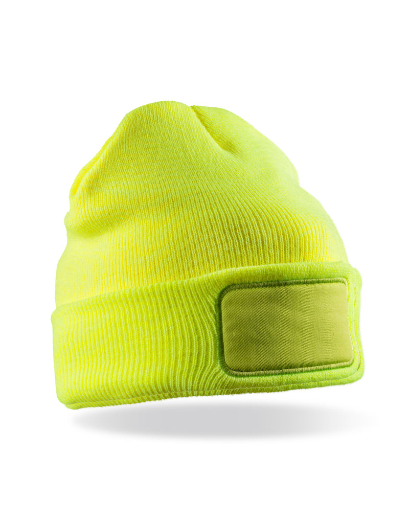 Result Recycled Recycled Thinsulate Printers Beanie - Fluoresent Yellow