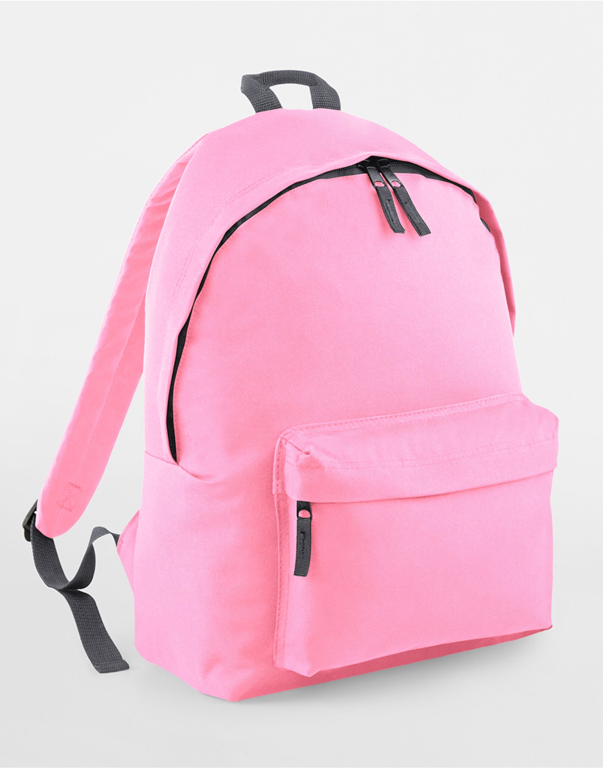 A black junior dance bag with hot pink handles.