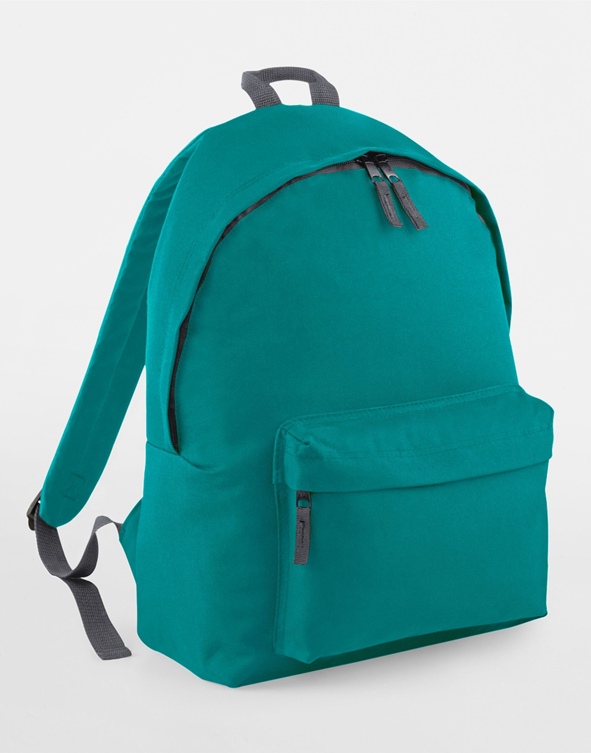 The ultra-lightweight grey packaway backpack shown fully expanded.