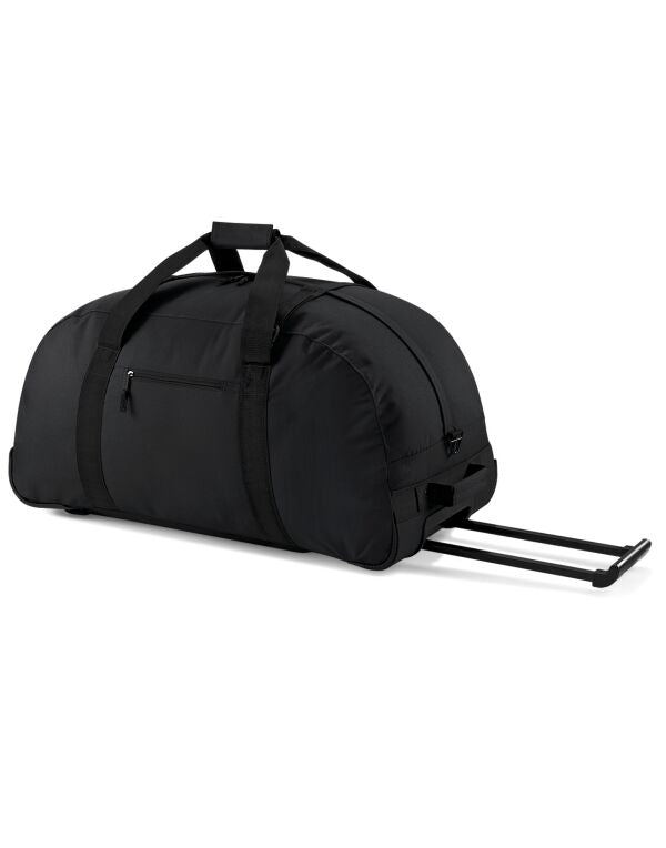 The spacious, soft-lined interior of the black vanity case.
