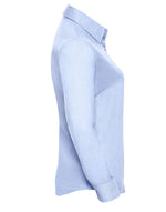 Russell Collection Ladies' Long Sleeve Tailored Oxford Shirt - thumbnail 4