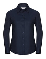 Russell Collection Ladies' Long Sleeve Tailored Oxford Shirt