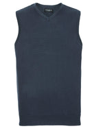 Russell Collection V-Neck Sleeveless Knitted Pullover - French Navy