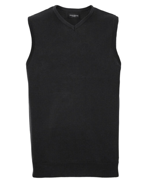 Russell Collection V-Neck Sleeveless Knitted Pullover