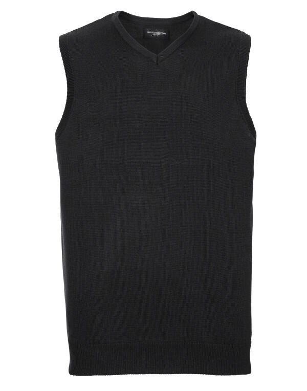 Russell Collection V-Neck Sleeveless Knitted Pullover