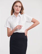 Russell Collection Ladies' Short Sleeve Tailored Ultimate Non-Iron Shirt - thumbnail 1