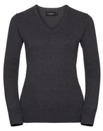 Russell Collection Ladies' V-Neck Knitted Pullover - thumbnail 9