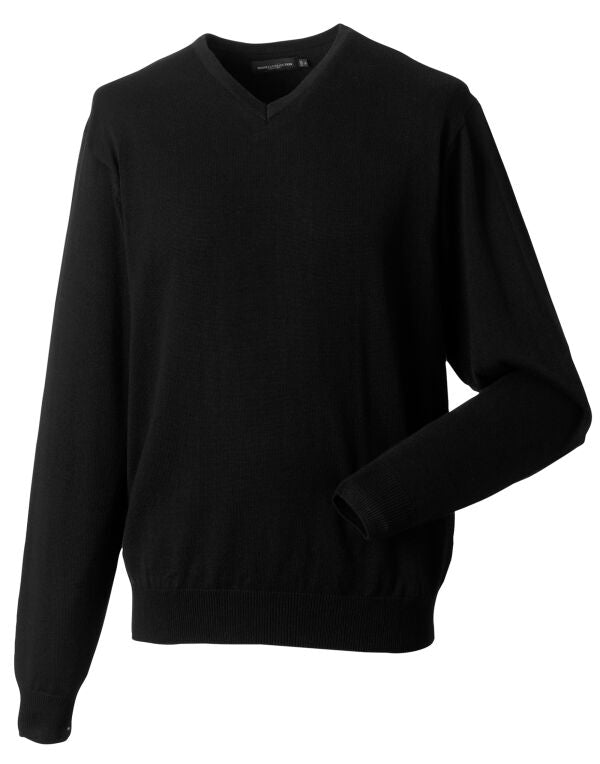 Russell Collection Men'S V-Neck Knitted Pullover