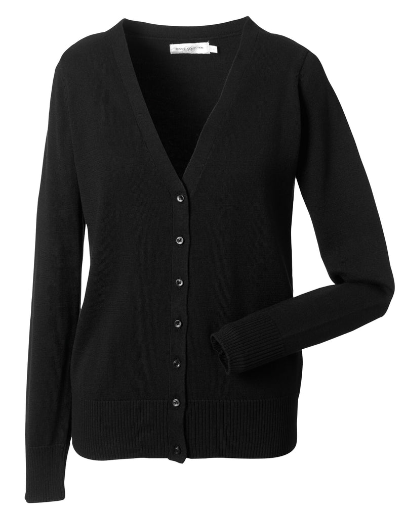 Russell Collection Ladies'  V-Neck Knitted Cardigan